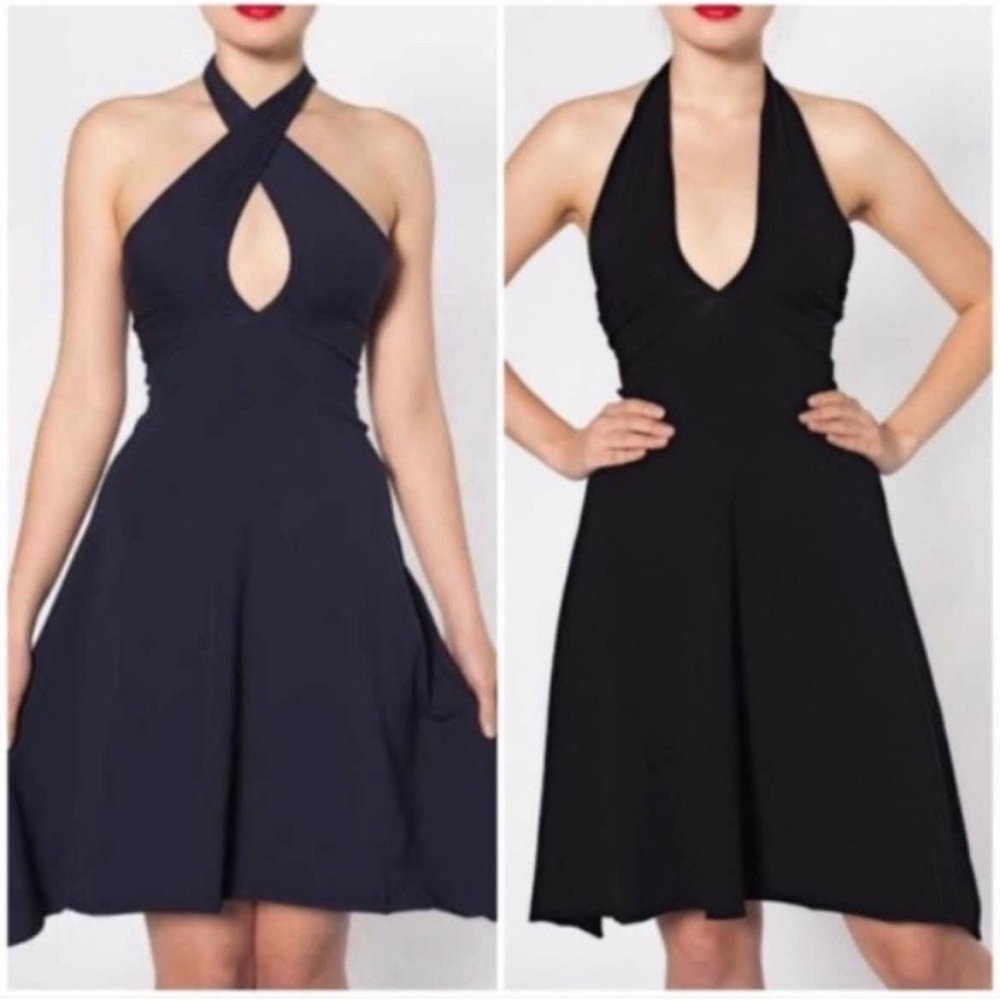 American Apparel black convertible dress size as seen on tumblr size L 2012 ish